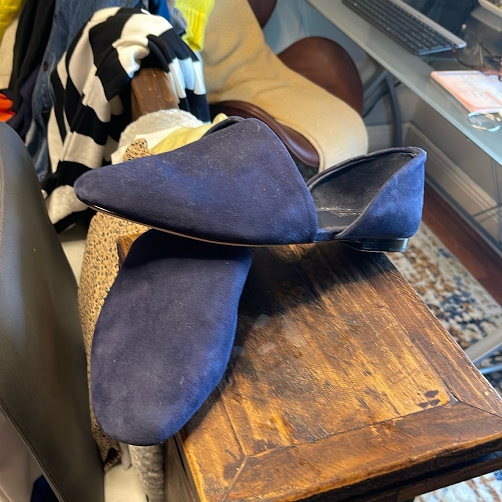 Navy flats